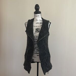 Maison Scotch Soda  Bouclé Wool Moto Vest